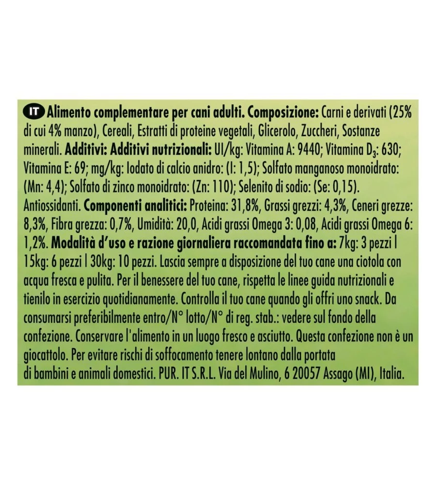 SNACK PER CANI PURINA FRISKIES "DELI-BON" CON MANZO 130 GR