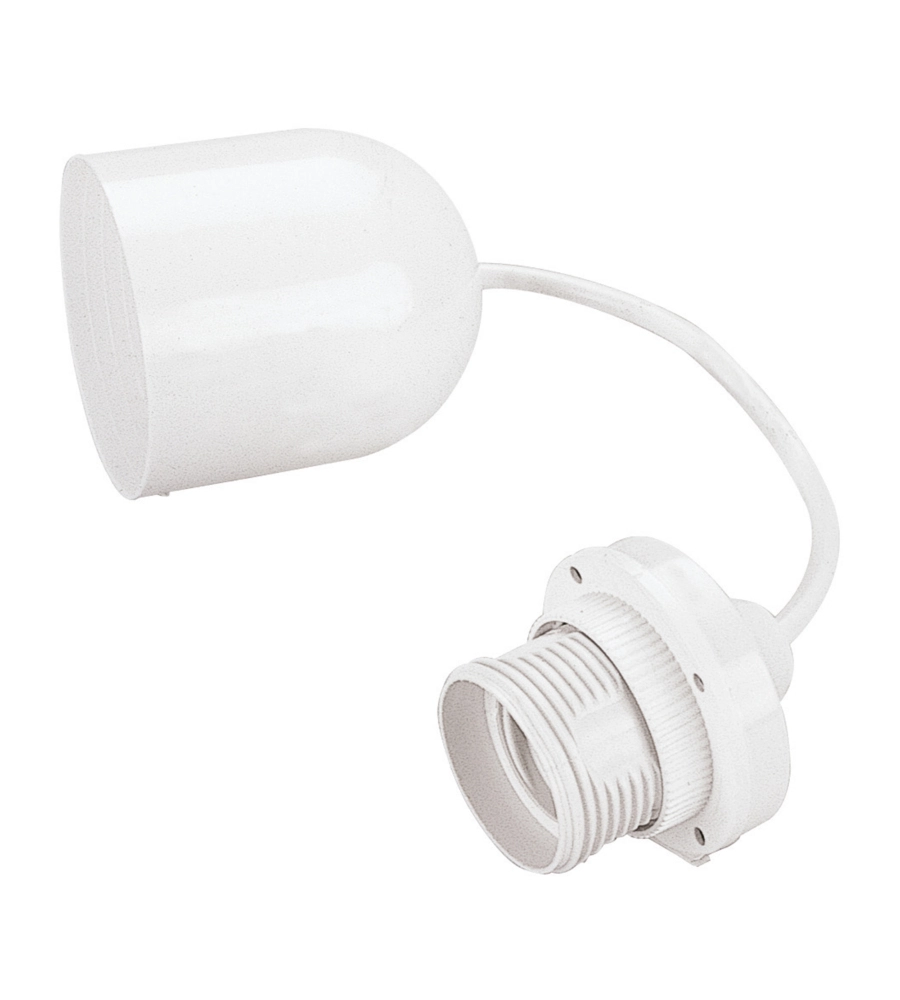 POLY POOL - PUNTO LUCE DA SOFFITTO CON 80 CM DI CAVO E PORTALAMPADA E27 BIANCO