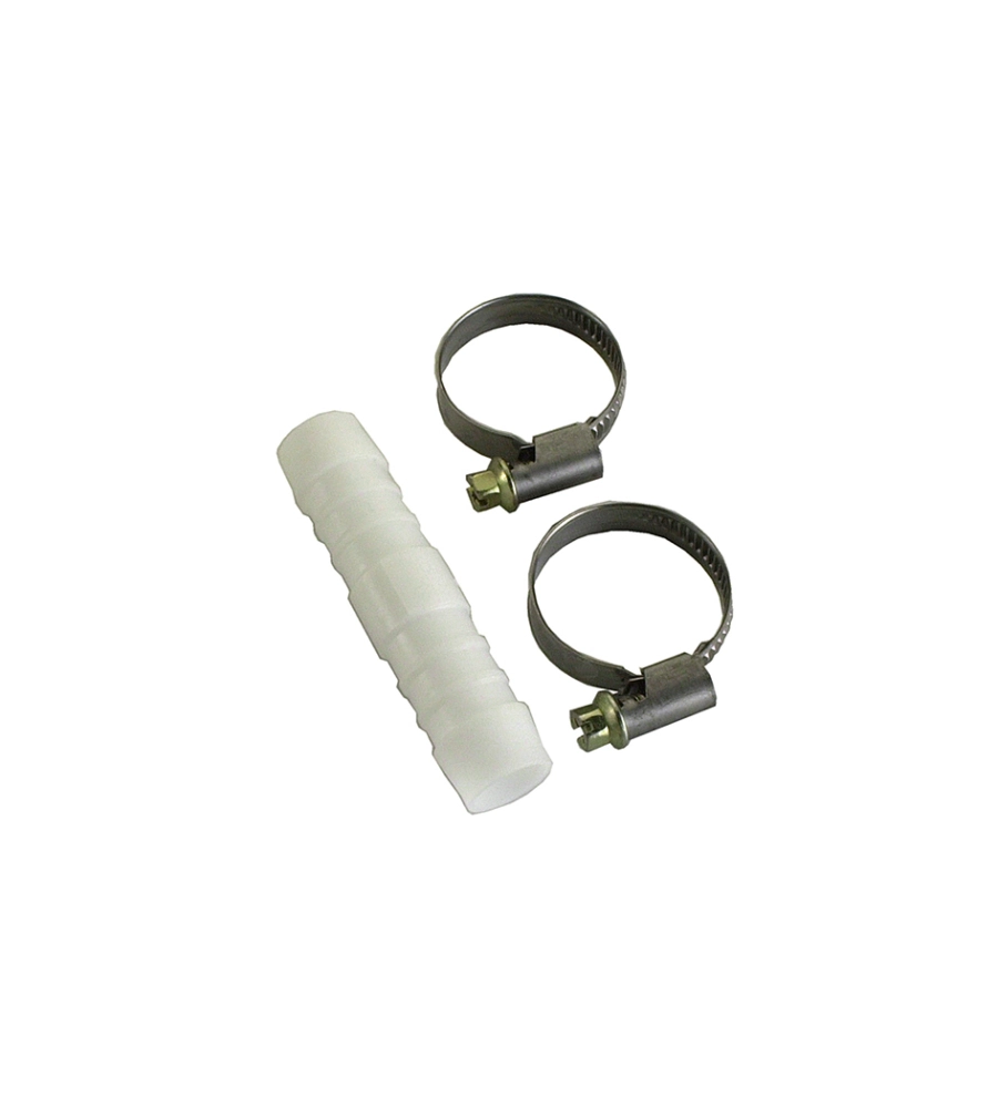 GIUNZIONE PER TUBI + 2 FASCETTE - 6 MM = 1/4”