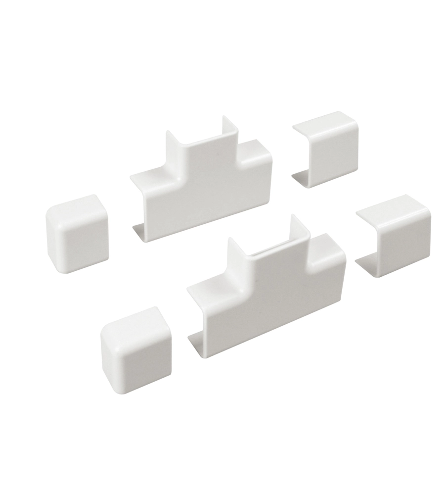 POLY POOL - KIT ACCESSORI N° 2 PER CANALE 30 X 15 MM, GIUNTI LINEARI, A T E TAPPI BIANCO