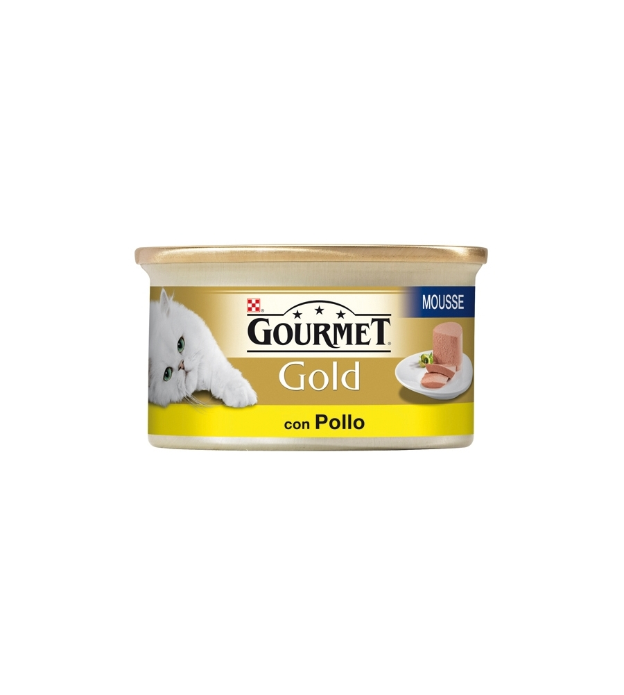 GOURMET GOLD MOUSSE - ALIMENTO UMIDO PER GATTO CON POLLO.