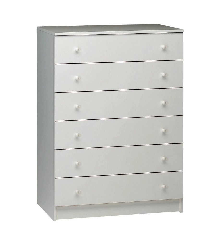CASSETTIERA BIANCA CON 6 CASSETTI 77X47X107 CM