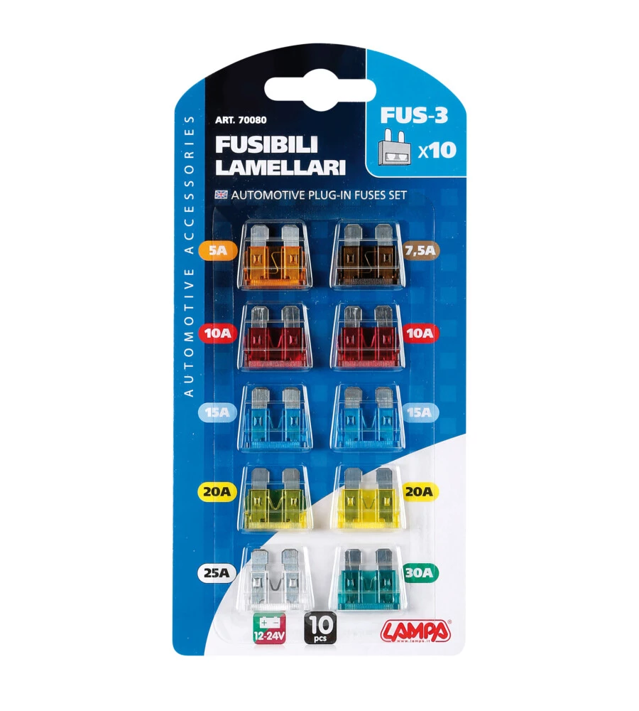 CARTELLINA FUSIBILI LAMELLARI 10 PEZZI  70080