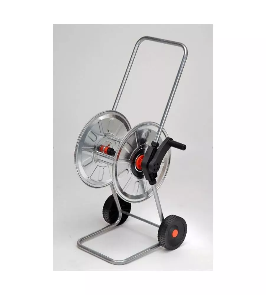 CARRELLO AVVOLGITUBO MANUALE IN ACCIAIO 50 MT