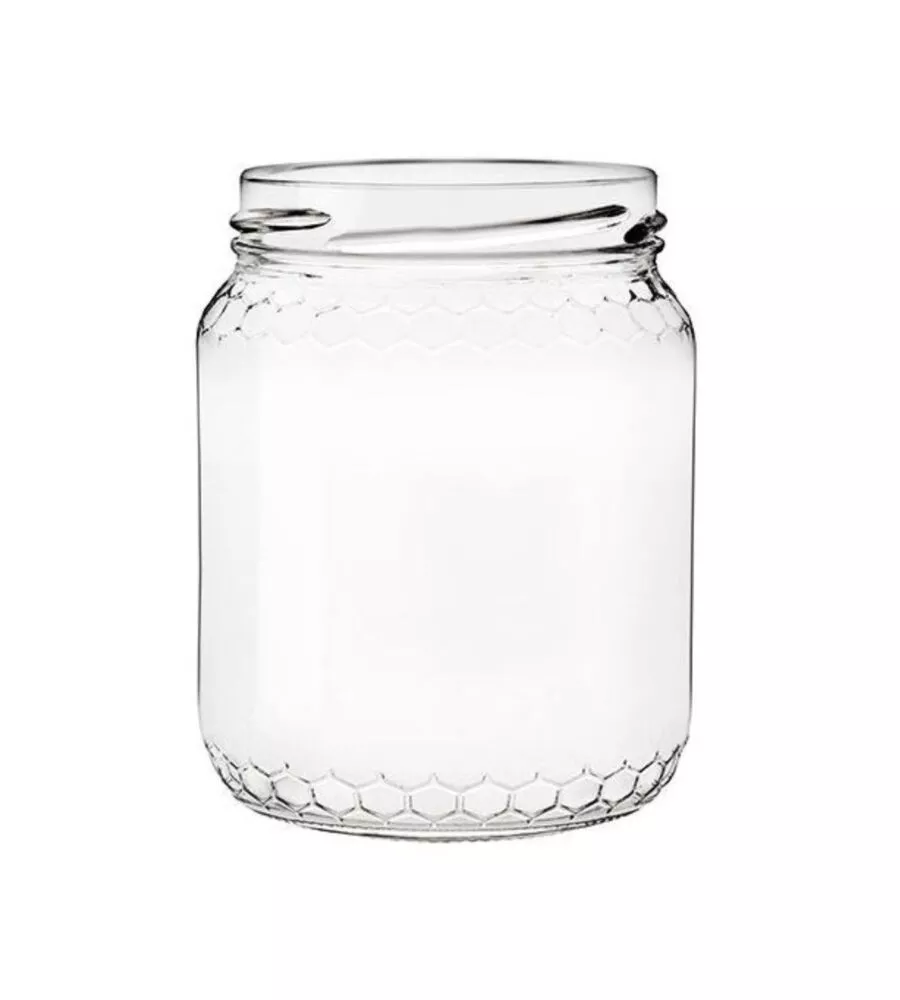 BARATTOLO IN VETRO PER MIELE 500 GR
