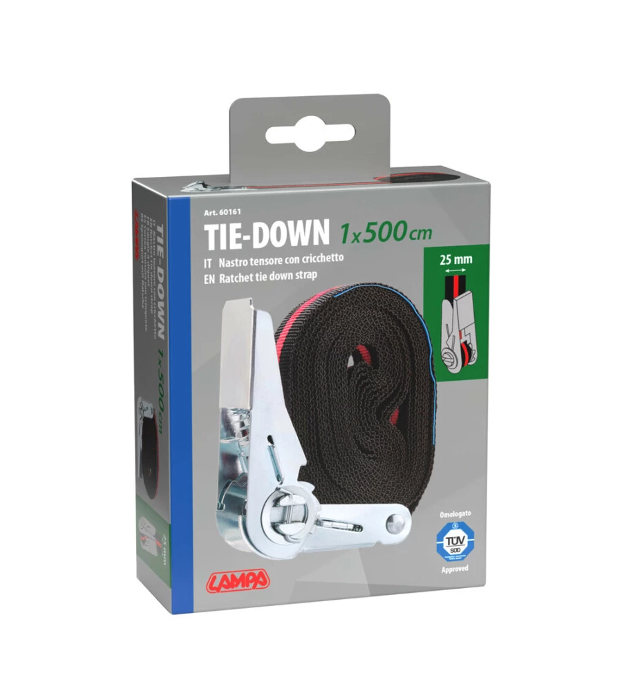 NASTRO TENSORE CON CRICCHETTO LAMPA 500 CM - COD. 60161