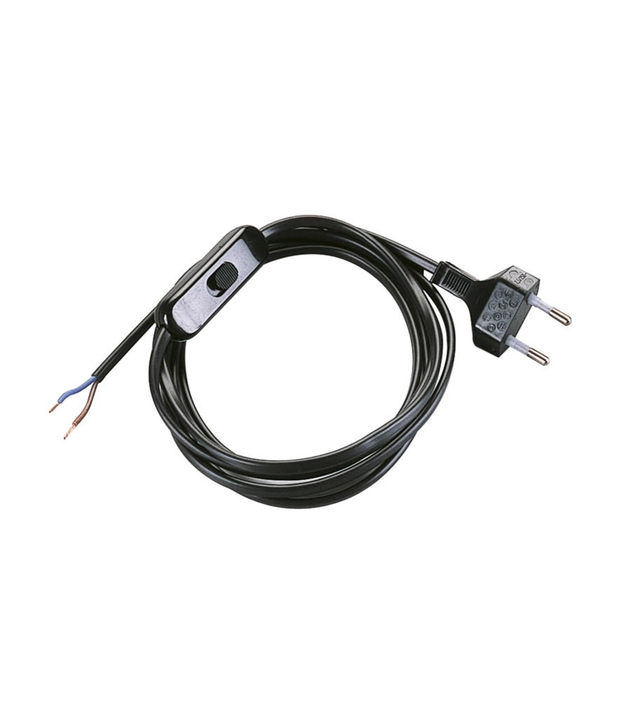 POLY POOL - 1,5 M CAVO ALIMENTAZIONE ABAT-JOUR SPINA 2,5 A NERO