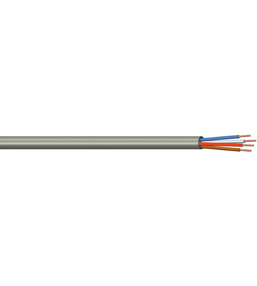 POLY POOL - 10 M CAVO TELEFONICO TONDO 4 X 0,14 MM² GRIGIO