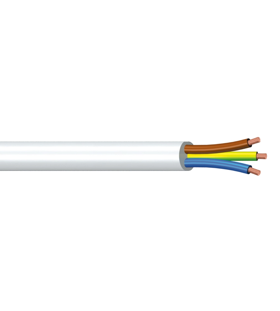 POLY POOL - 10 M CAVO H05VV-F 3 X 1 MM² BIANCO