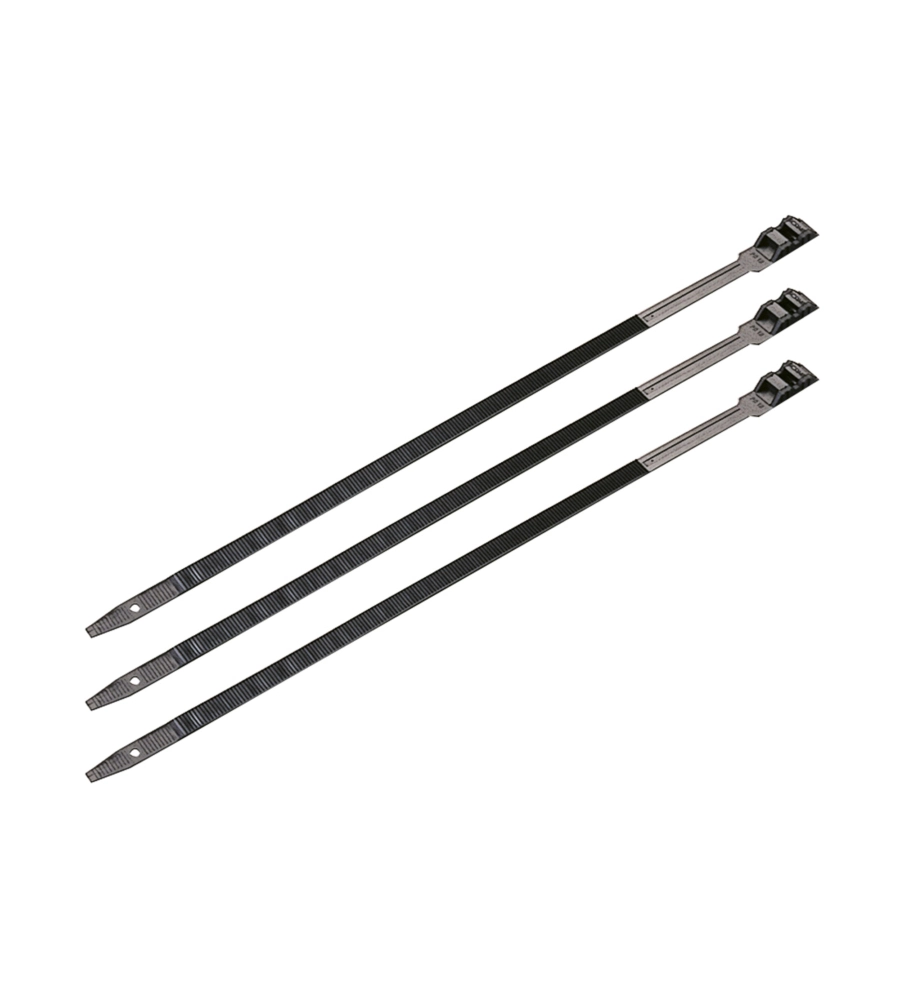 POLY POOL - 20 FASCETTE 9 X 265 MM ALTA RESISTENZA ALLO SGANCIO, Ø SERRAGGIO 30 - 60 MM NERE