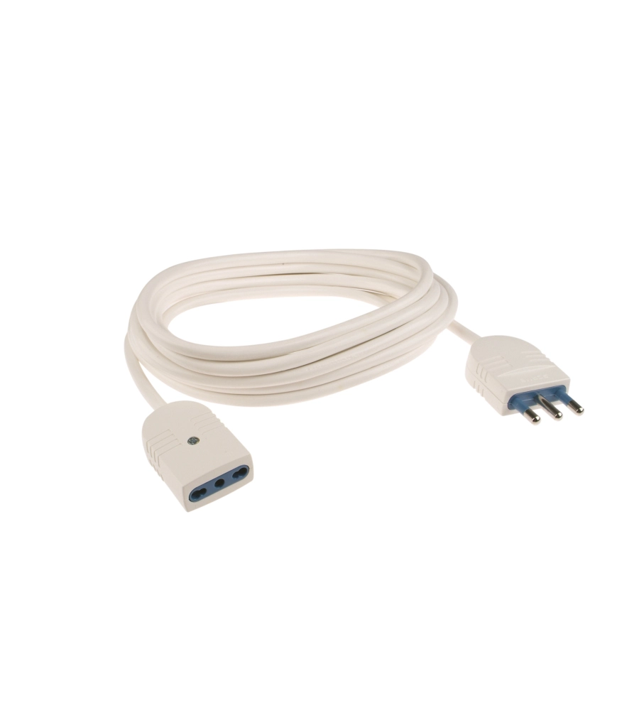 POLY POOL - 5 M PROLUNGA CON SPINA 16 A E PRESA BIVALENTE BIANCA