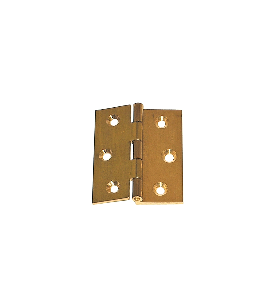 CERNIERE FRESATE A MEZZO COLLO OTTONE - 35 X 35 MM. - 2 PZ.