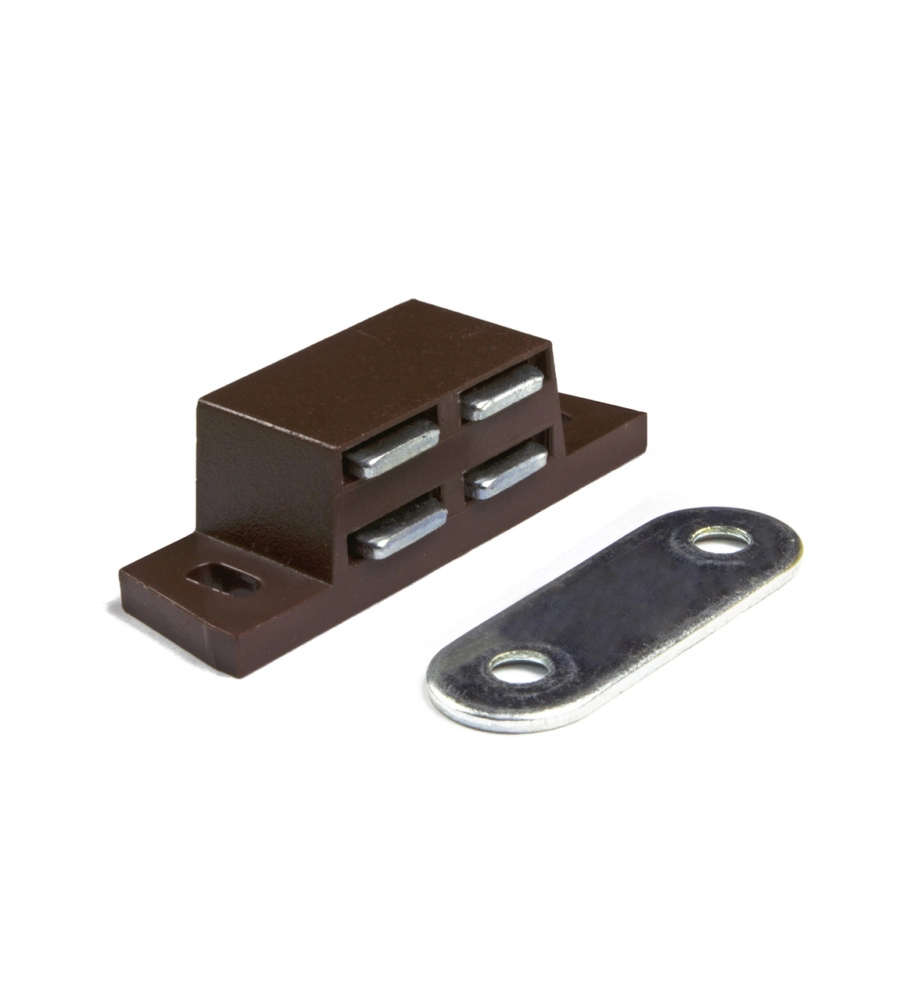 CHIUSURE MAGNETICHE DA APPLICARE - FORZA 5 KG. - MARRONE - 2 PZ.