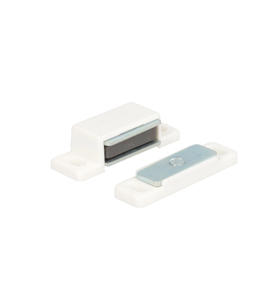 CHIUSURE MAGNETICHE PIASTRA OSCILLANTE - FORZA 4 KG. - BIANCO - 2 PZ.