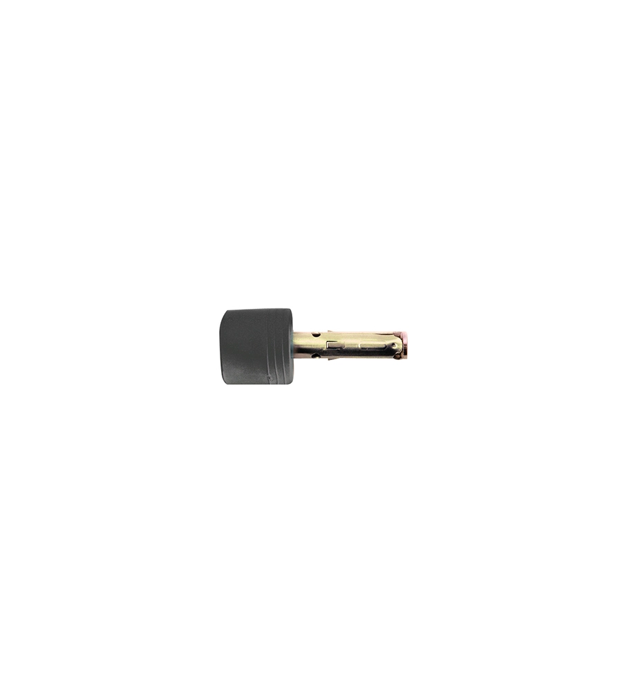 FERMAPORTA CON TASSELLO ACCIAIO GOMMA NERA - 2 PZ.