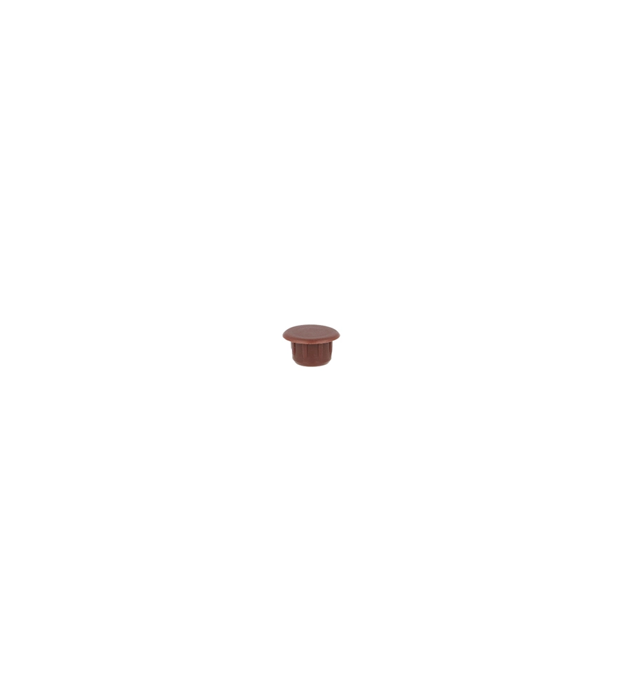 COPRIFORO IN PLASTICA - Ø 6 MM. - MARRONE - 20 PZ.