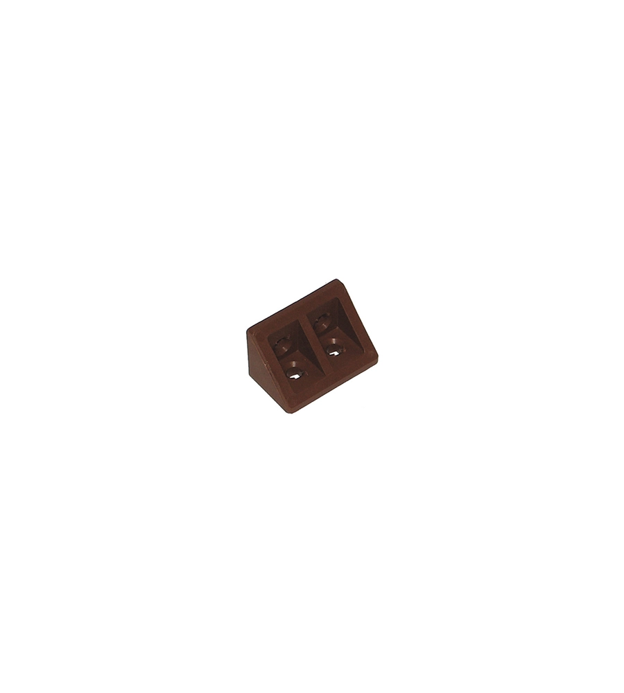 GIUNZIONI AD ANGOLO IN PLASTICA - 20X20 - H. 30 MM. - MARRONE - 8 PZ.