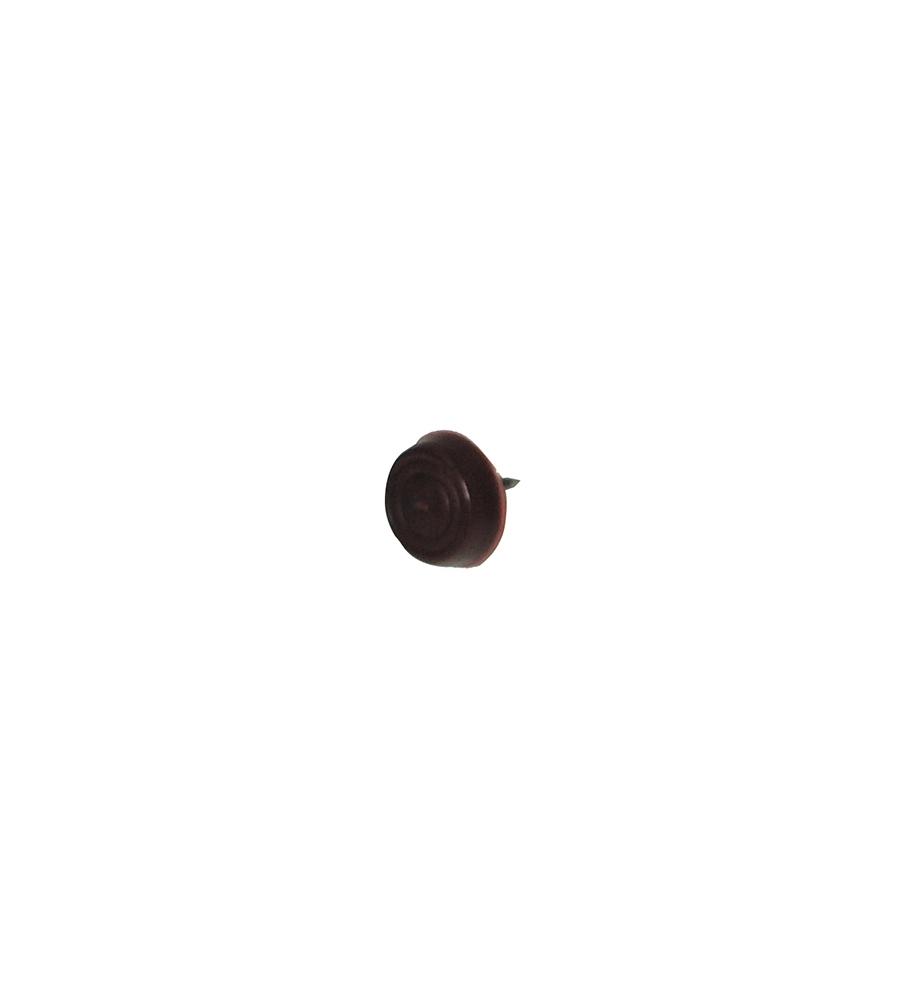 SOTTOSEDIA IN PLASTICA MORBIDA CON CHIODO - Ø 17 MM. - NERO - 16 PZ.