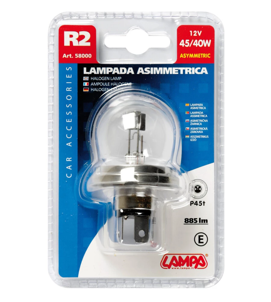 LAMPADA ASIMMETRICA 12V 45/40W P45T  58000