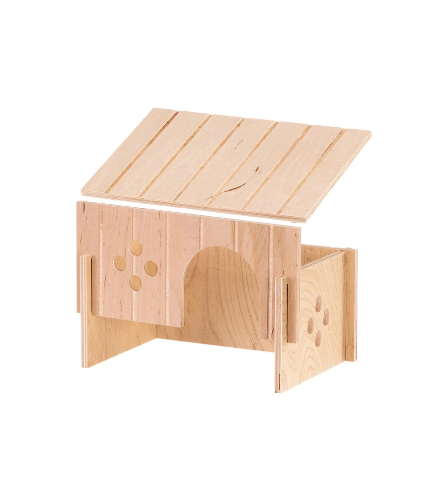 CASETTA PER PORCELLINI D'INDIA IN LEGNO FERPLAST "SIN 4654" 26X17,3X13 CM