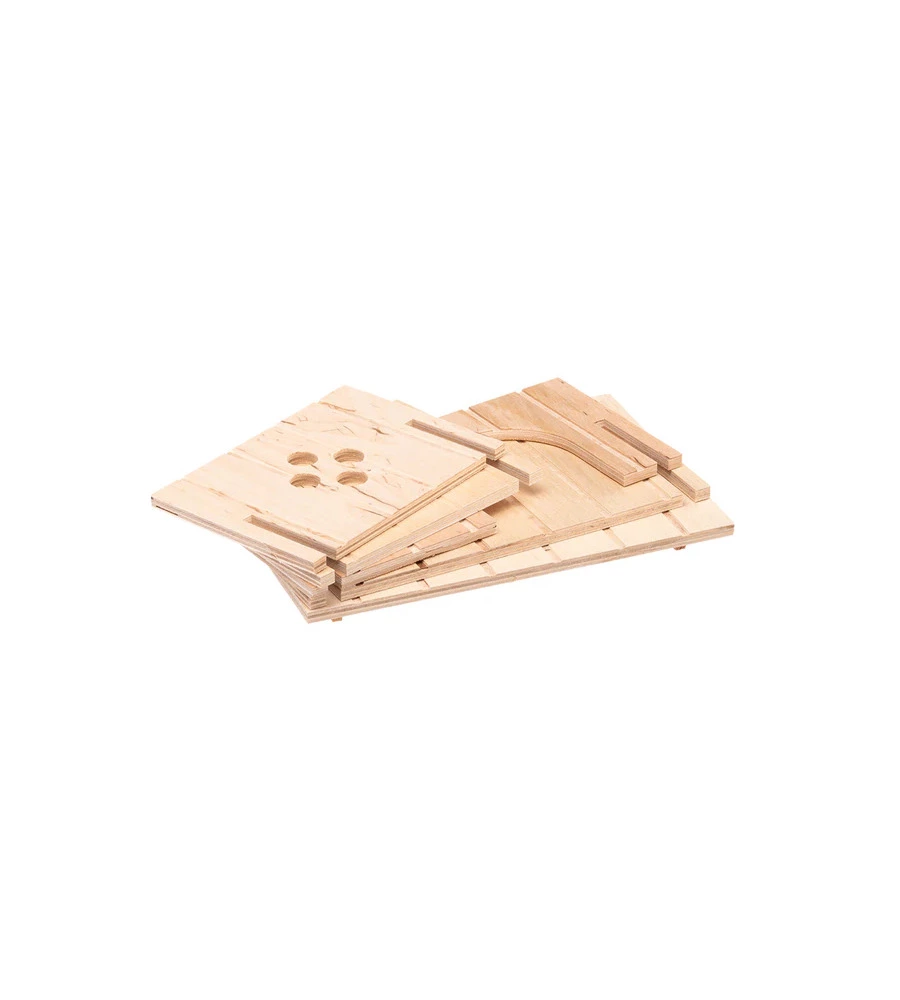 CASETTA PER PORCELLINI D'INDIA IN LEGNO FERPLAST "SIN 4654" 26X17,3X13 CM