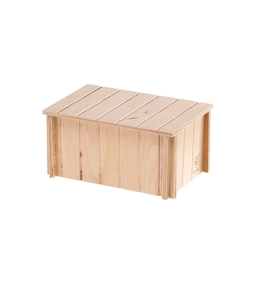 CASETTA PER PORCELLINI D'INDIA IN LEGNO FERPLAST "SIN 4654" 26X17,3X13 CM