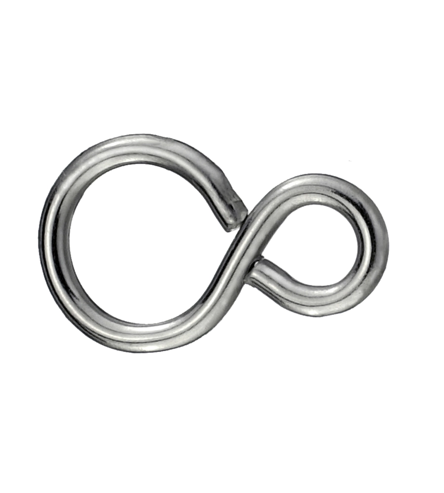 GANCI A "S" NICHELATI 27 MM. - 6 PZ.