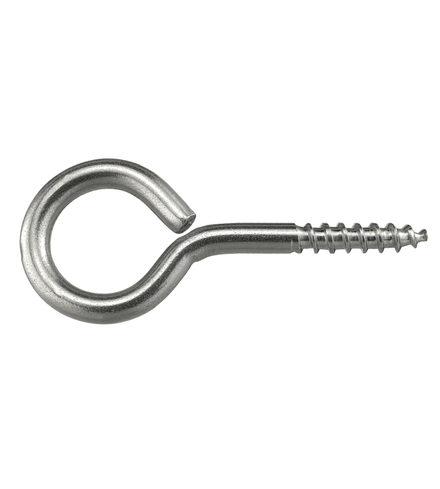 OCCHIOLI INOX PER LEGNO 3,8X25X12 MM. - 5 PZ.