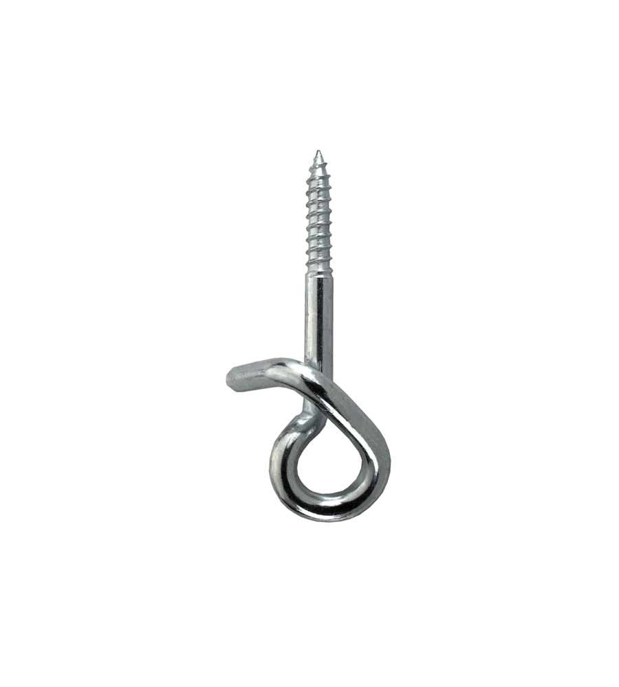 GANCIO DI SICUREZZA PER ALTALENE IN FERRO ZINCATO FILETTTO PER LEGNO 12X160 MM. 2 PZ.