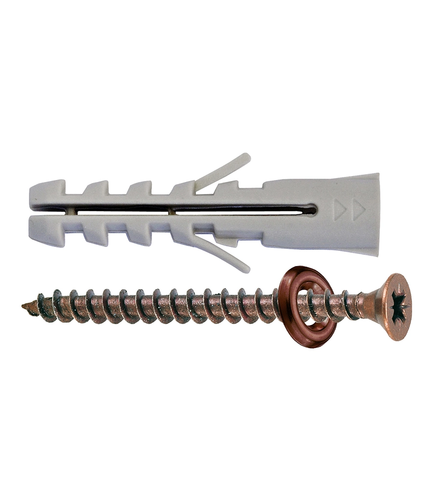 TASSELLI + VITI E RONDELLE (PER BATTISCOPA) Ø 6 X 30 - 40 PZ.