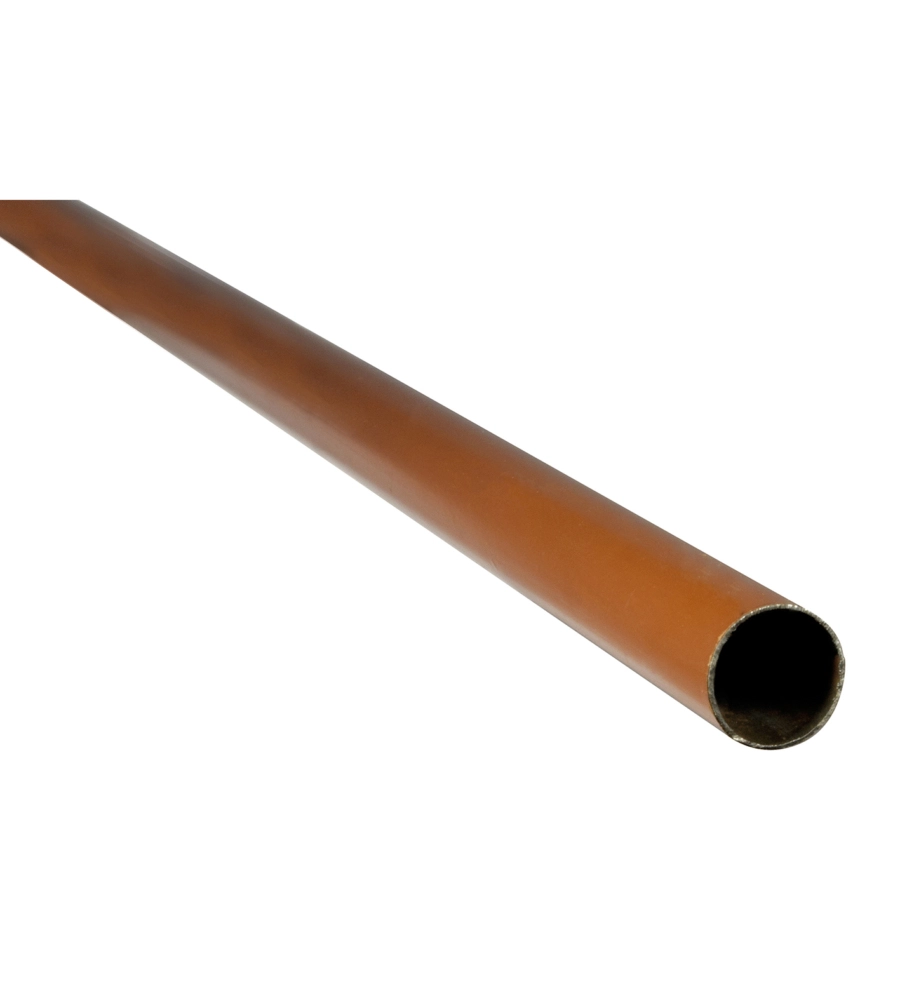 TUBO PER ARMADI TONDO RIVESTITO - 120 CM. - MARRONE