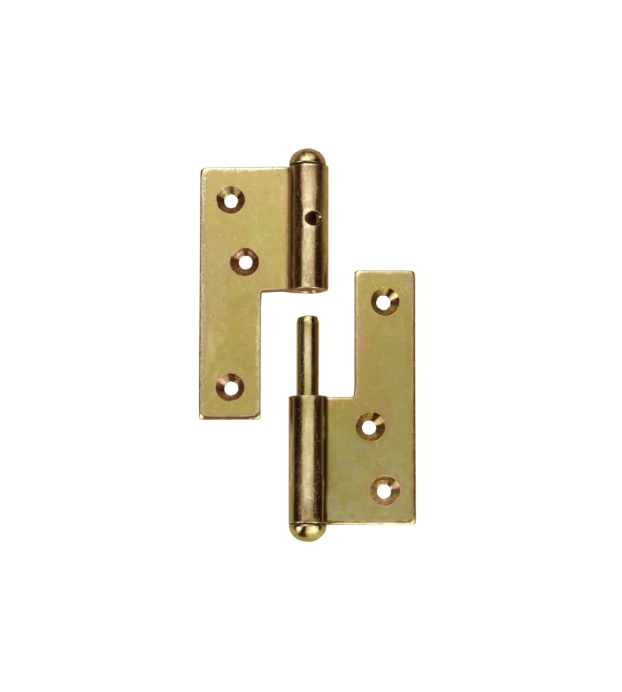 CERNIERE SFILABILI DESTRA 100 MM. - ZINCATE GIALLO - 1 PZ.