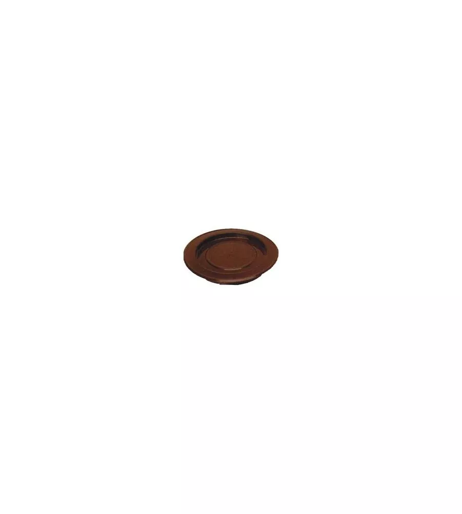 ROSONE PER TUBI IN ACCIAIO SMALTATO VERNICIATO MARRONE CON COPERCHIO, DIAMETRO 10 CM