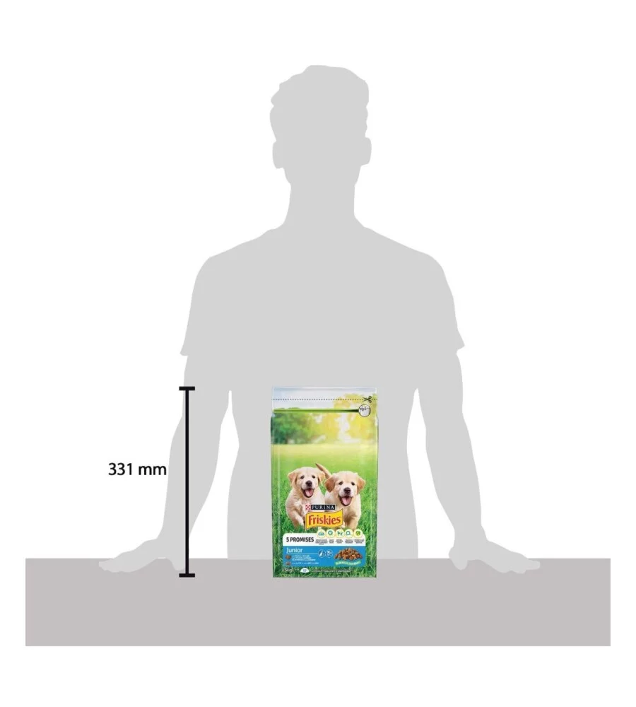 CROCCHETTE PER CANI PURINA FRISKIES "JUNIOR" CUCCIOLI DI TUTTE LE TAGLIE CON POLLO E VERDURE 1,5 KG