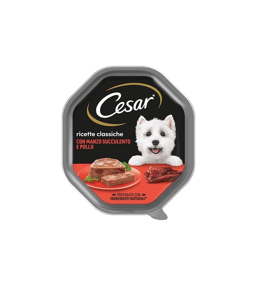 ALIMENTO UMIDO CANE CESAR "RICETTE CLASSICHE" CON MANZO E POLLO 150 GR