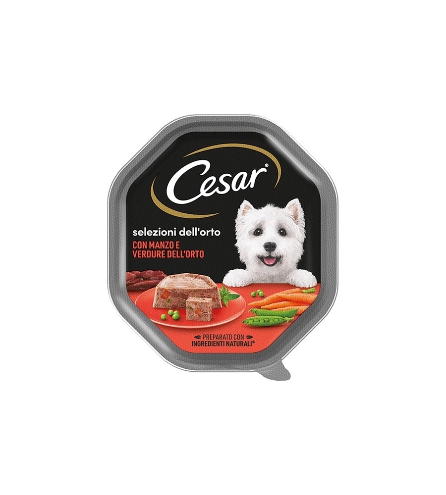 ALIMENTO UMIDO PER CANI CESAR "SELEZIONI DELL'ORTO" CON MANZO E VERDURE DELL'ORTO 150 GR