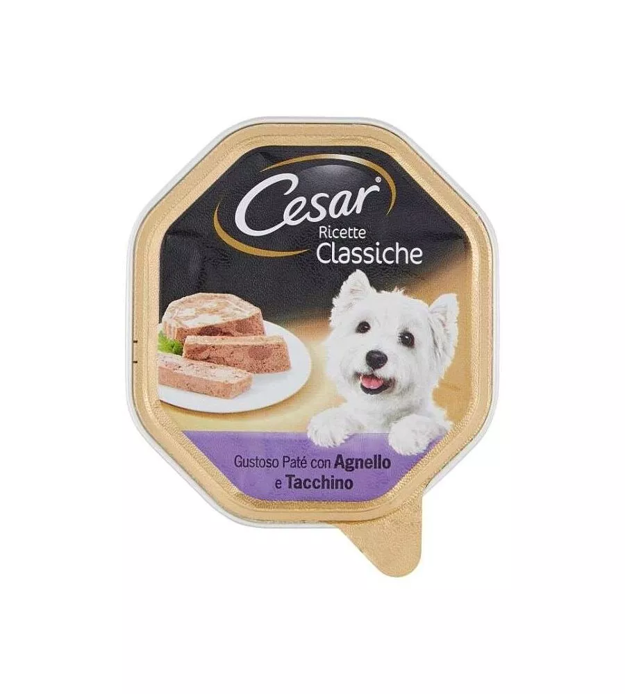 ALIMENTO UMIDO PER CANI CESAR "RICETTE CLASSICHE" CON AGNELLO E TACCHINO 150 GR