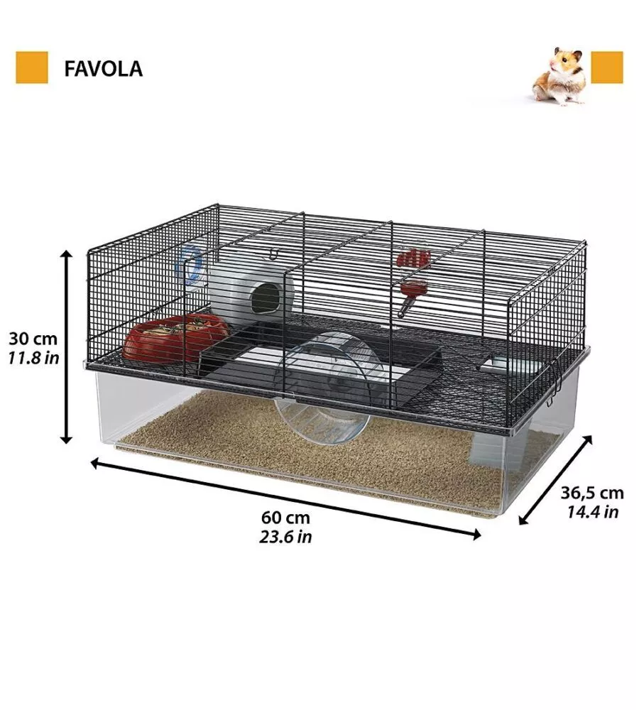 GABBIA PER PICCOLI RODITORI "FAVOLA"  60 x 36.5 x H 30 CM- FERPLAST