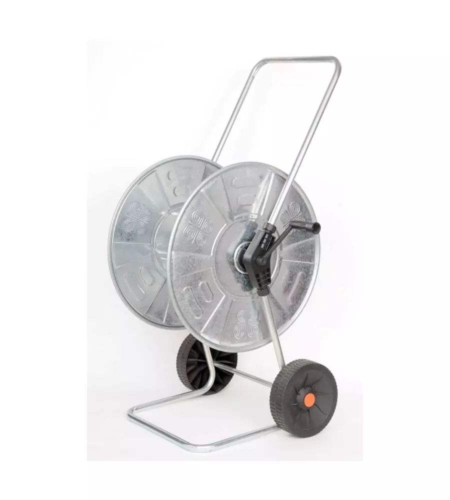 CARRELLO AVVOLGITUBO MANUALE IN ACCIAIO 110 MT