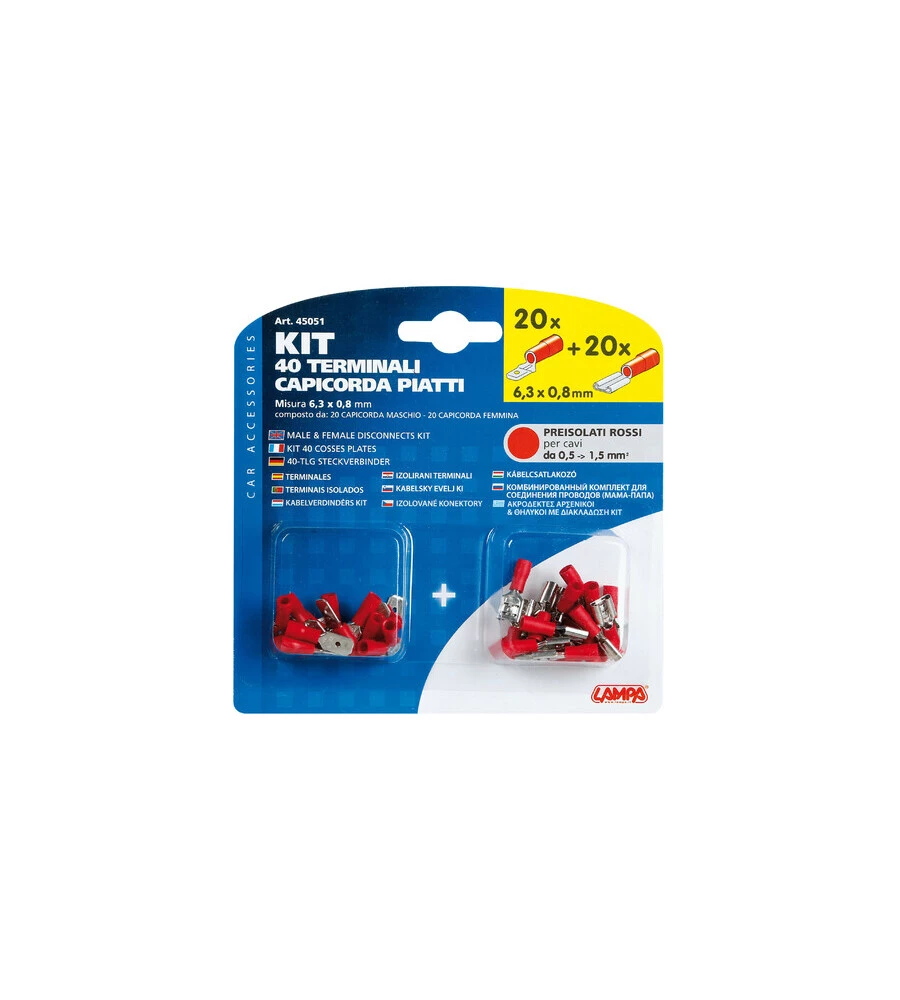 KIT 40 CAPICORDA PIATTI ROSSI  45051