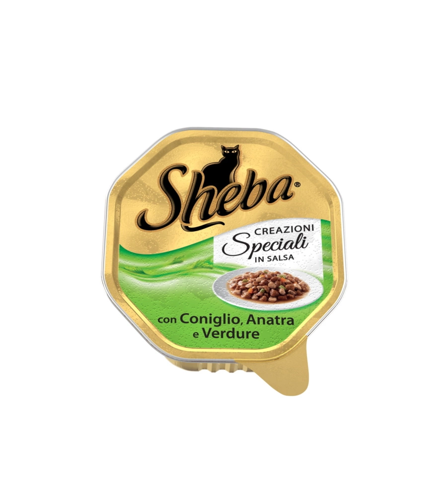 SHEBA CREAZIONI IN SALSA CON CONIGLIO ANATRA E VERDURE