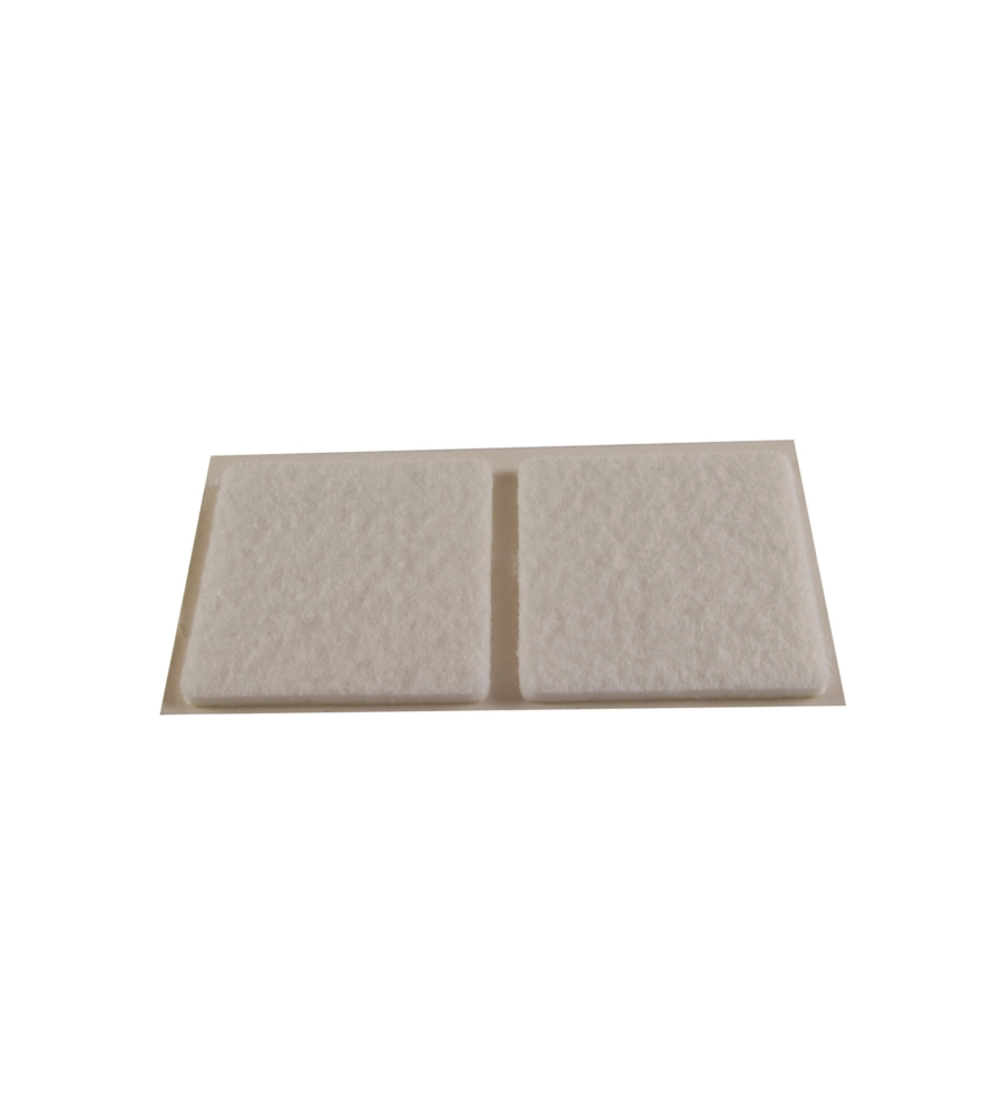 FELTRINI ADESIVI QUADRATI - 40X40 MM. - BIANCO - 2 PZ.