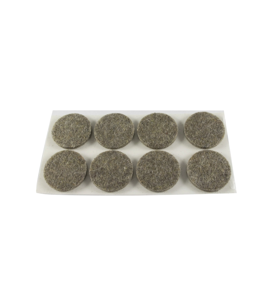 FELTRINI ADESIVI TONDI - Ø 26 MM. - MARRONE - 8 PZ.