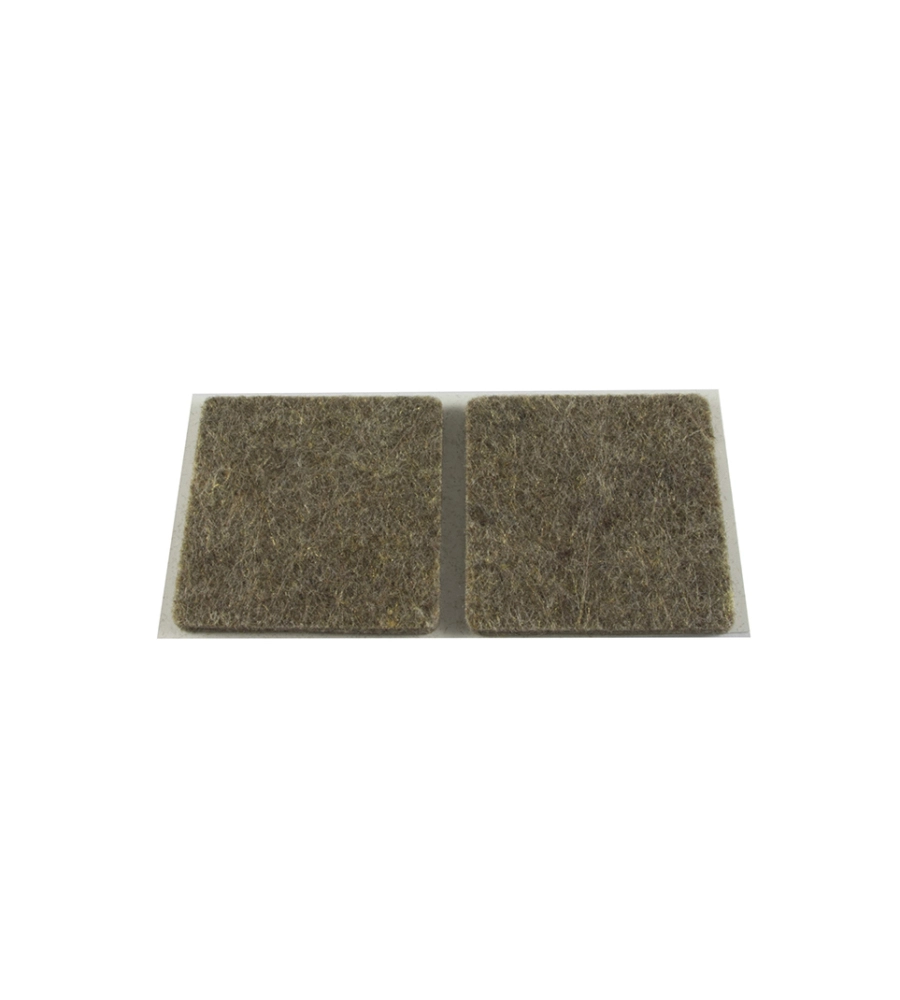 FELTRINI ADESIVI QUADRATI - 40X40 MM. - MARRONE - 2 PZ.