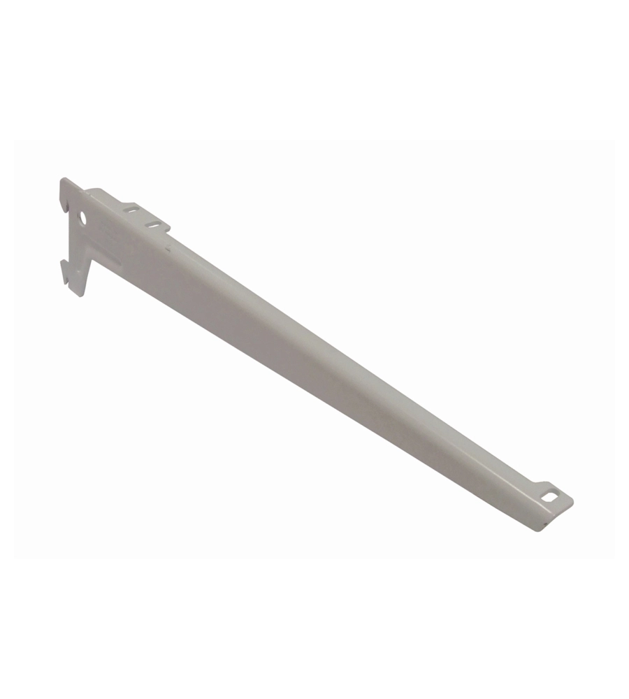 REGGIMENSOLE A 2 GANCI ANGOLATE - 33 CM. - ALLUMINIO BIANCO