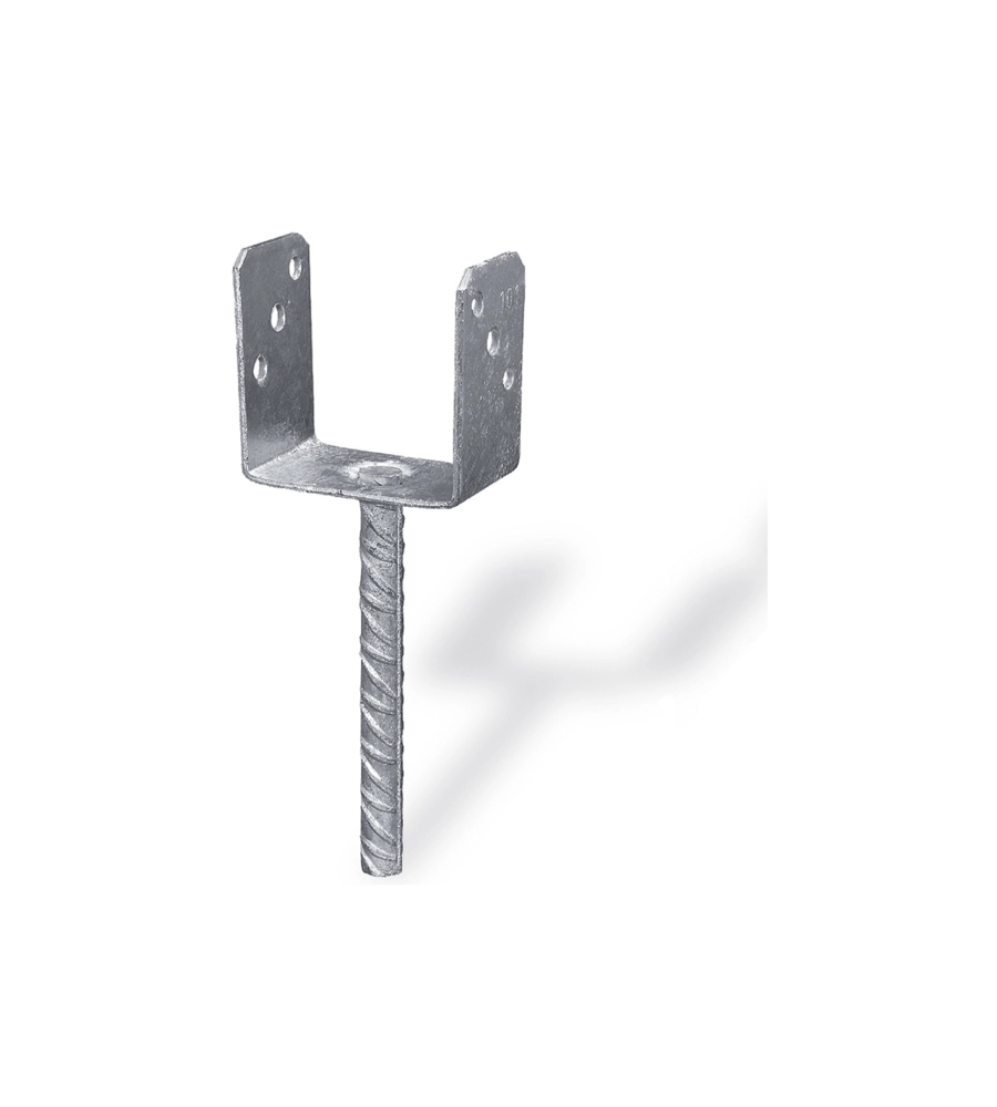 SUPPORTO A "U" PER PALI 101 X 65 X 105 X 200 MM.