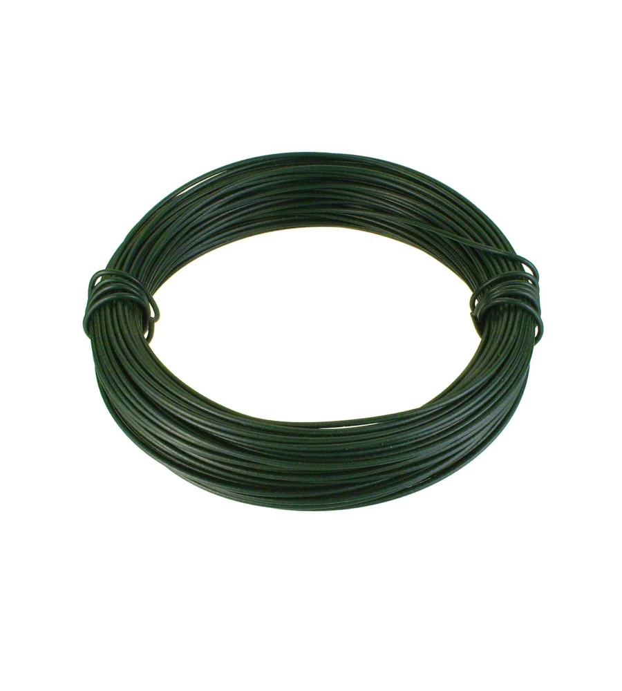 FILO DI FERRO ZINCATO RIVESTITO PVC VERDE Ø 2,0 MM. - 25 MT.