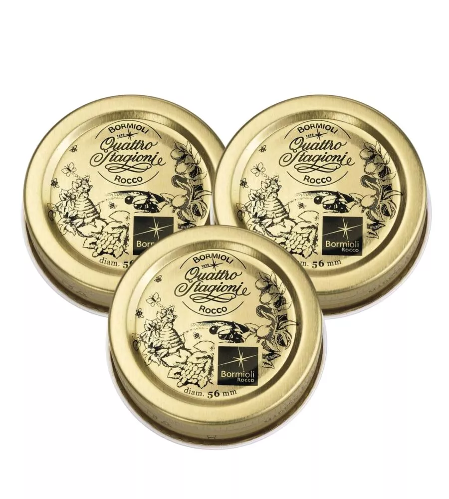 SET 3 COPERCHI PER BARATTOLI IN VETRO BORMIOLI "4 STAGIONI" 56 MM