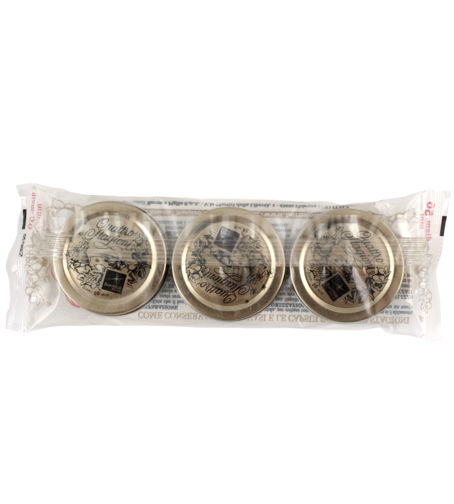SET 3 COPERCHI PER BARATTOLI IN VETRO BORMIOLI "4 STAGIONI" 56 MM