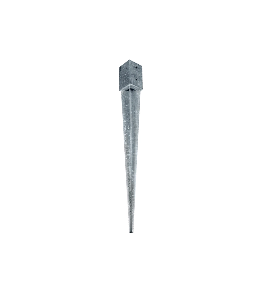 PORTAPALI ANCORAGGIO A PUNTA PER PALI A SEZIONE QUADRATA 91 X 91 X 150 X 750 MM